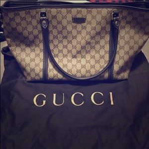 Authentic Medium Gucci Crystal Joy GG tote